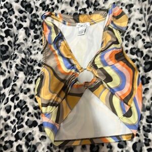 Colorful Swirl Pattern Women's Top